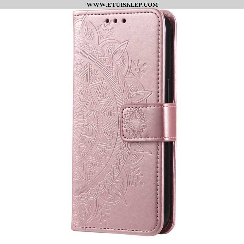 Etui Folio do Sony Xperia 5 IV z Łańcuch Mandala Słoneczna Na Ramiączkach